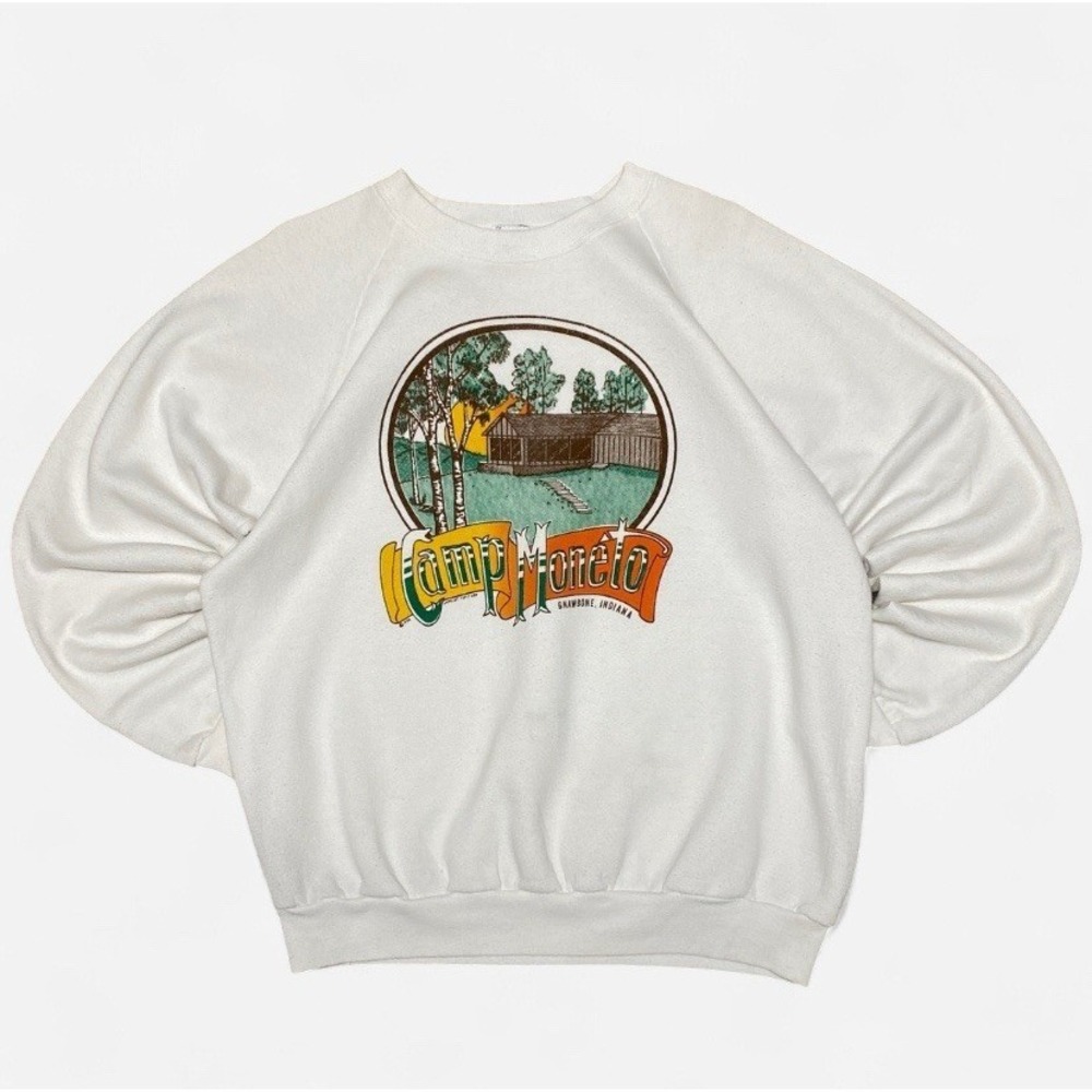 Vintage 1986 Camp Moneto Gnawbone Indiana crewneck